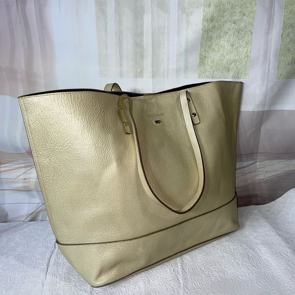 Cole Haan Leather Tote Soft Gold XLarge - Picture 1 of 12
